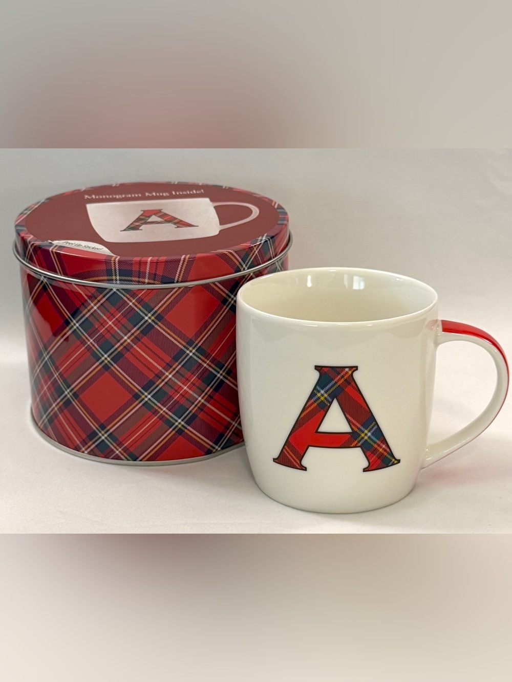 NWT~Monogram Mug & Tin Set